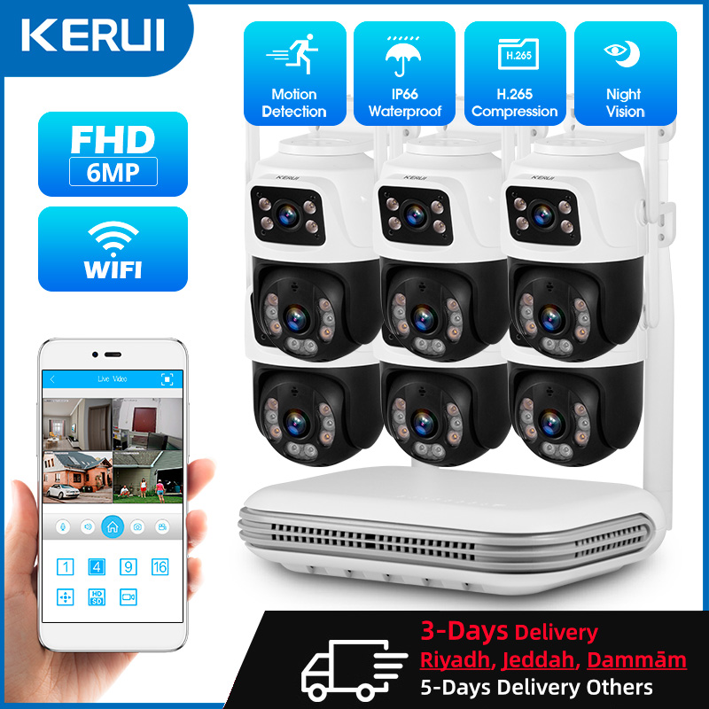 Home Security Bell - KERUI Waterproof 6MP HD Wireless Dual