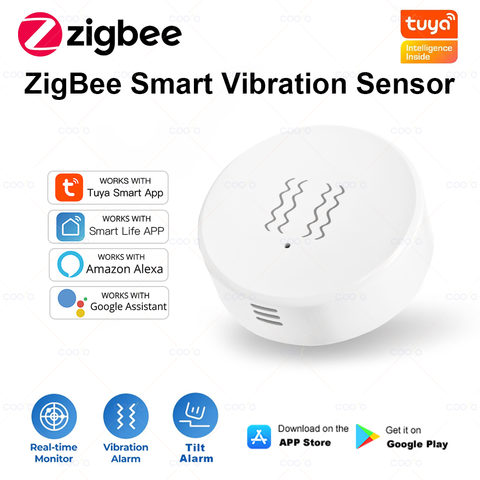 Home Security Monitoring System - ZigBee Tuya Smart Vibration Sensor Real