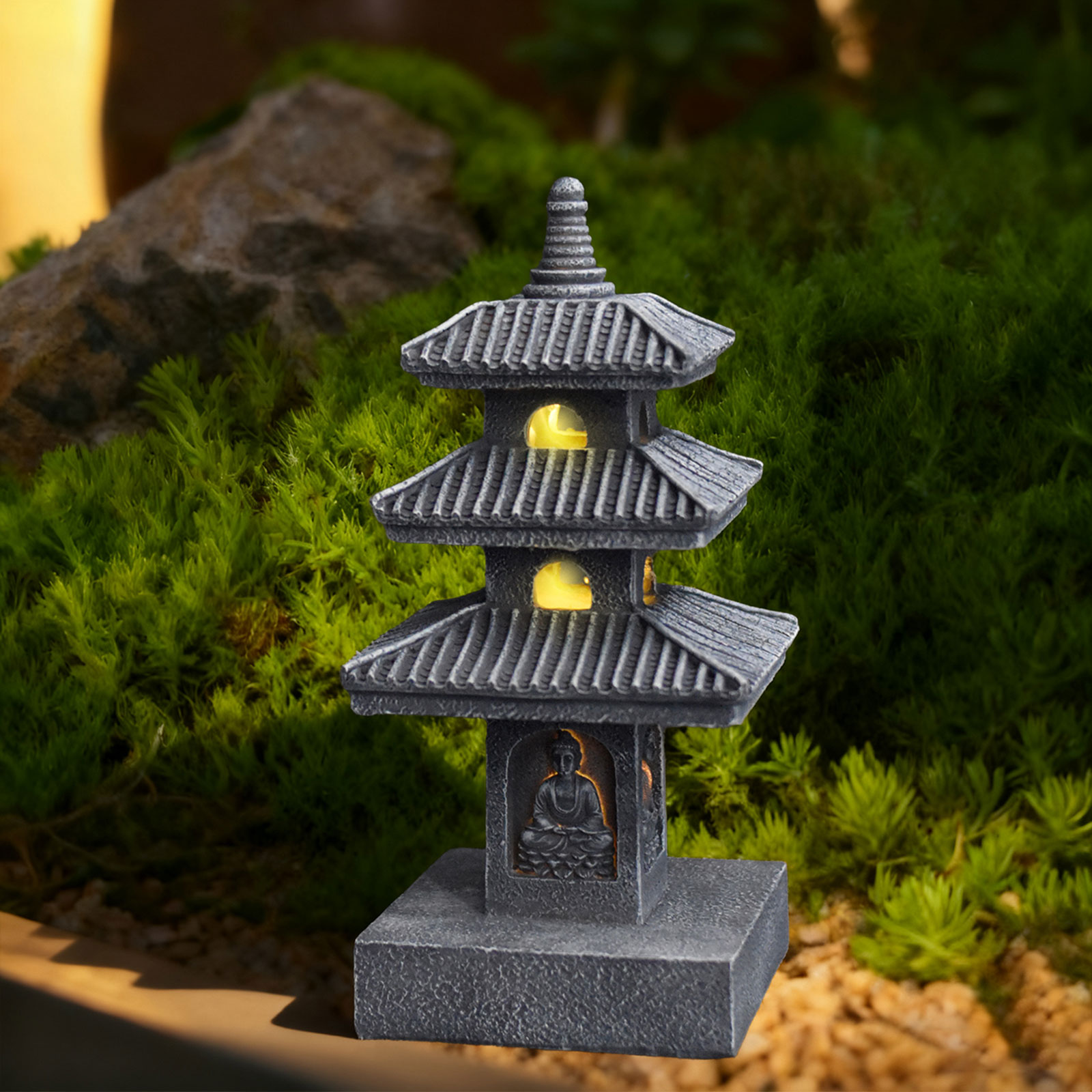 Solar Pagoda Lantern Garden St – Home Security Yard Sign Bewertung und Preis