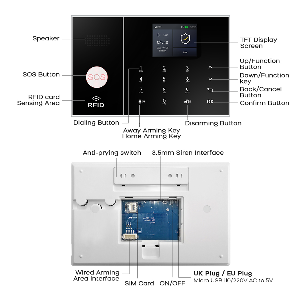 Smart Home Alarm System 4G WiF – Home Security No Monthly Fee Bewertung und Preis