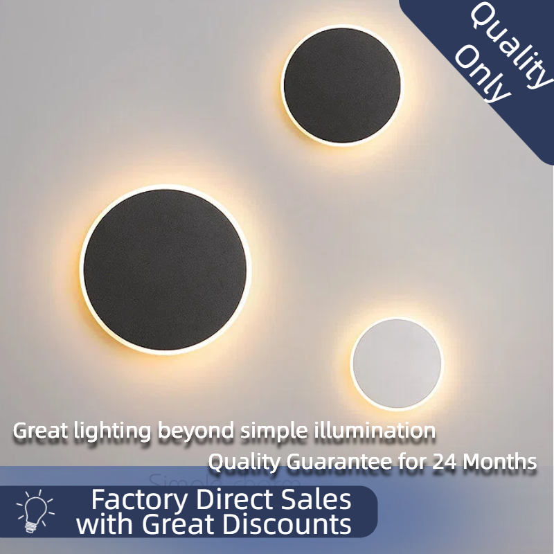 Nordic Minimalist Round LED Wa – Home Security Yard Sign Bewertung und Preis