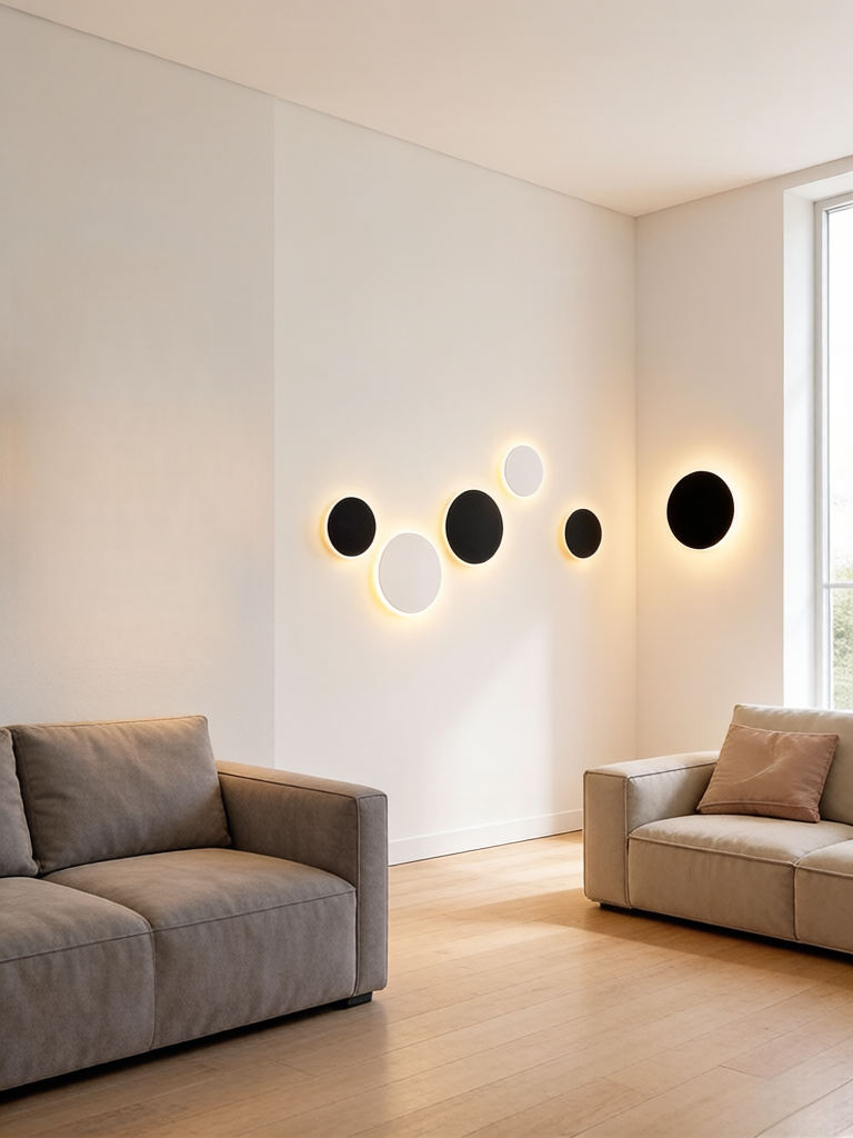 Nordic Minimalist Round LED Wa – Home Security Yard Sign Bewertung und Preis