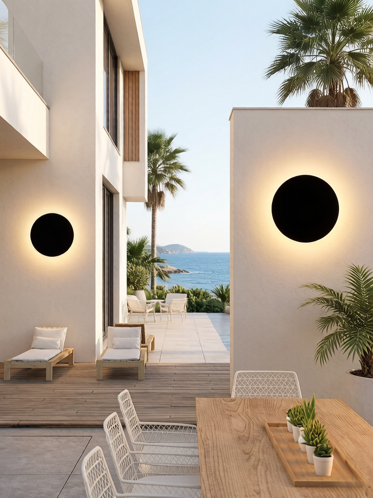Nordic Minimalist Round LED Wa – Home Security Yard Sign Bewertung und Preis