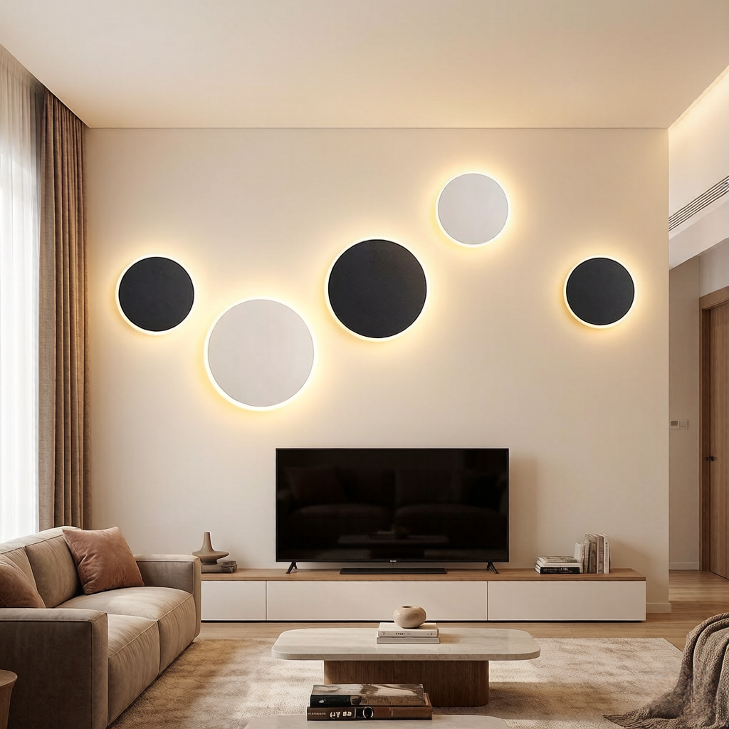 Nordic Minimalist Round LED Wa – Home Security Yard Sign Bewertung und Preis