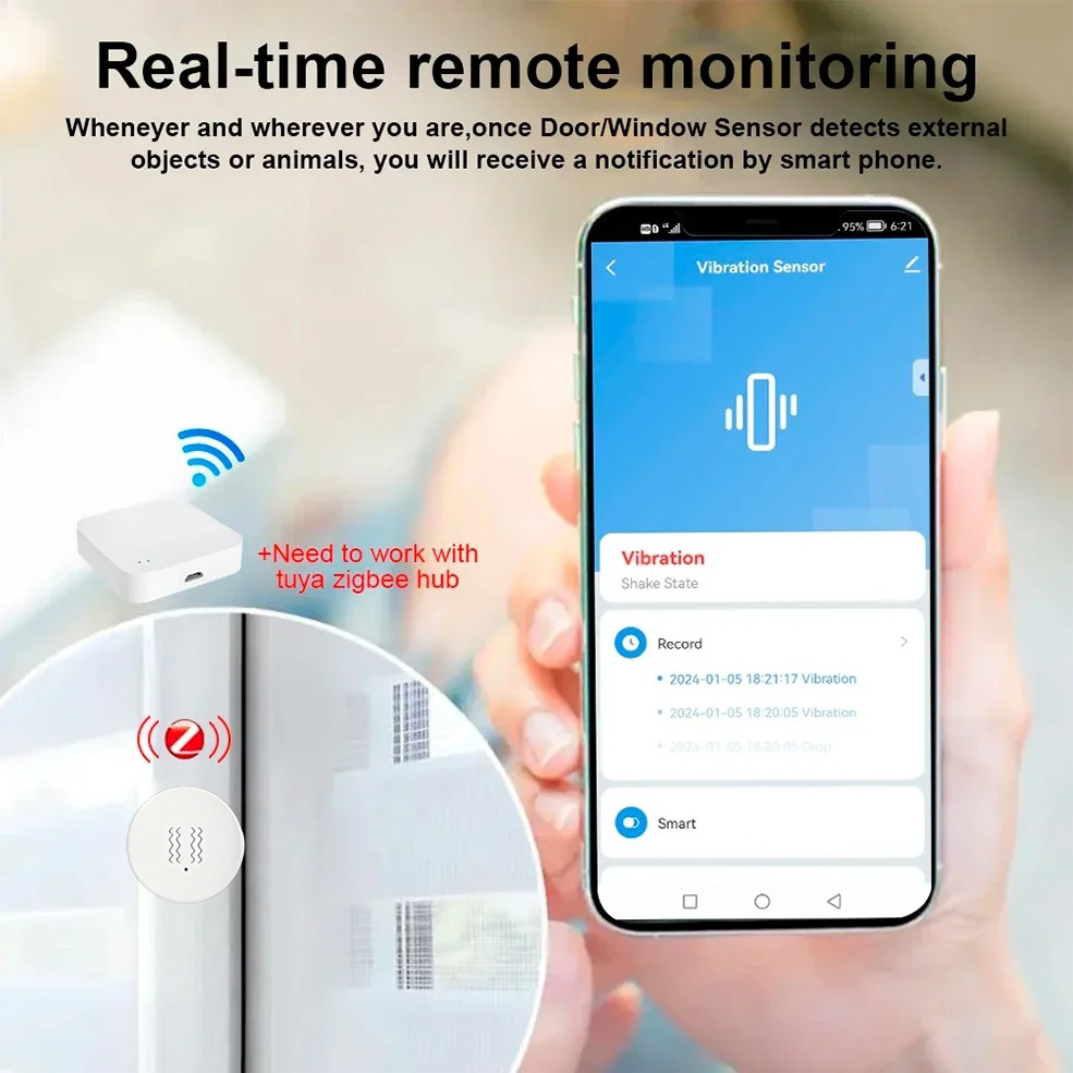 Tuya ZigBee Smart Vibration &  – Home Security Monitoring System Bewertung und Preis