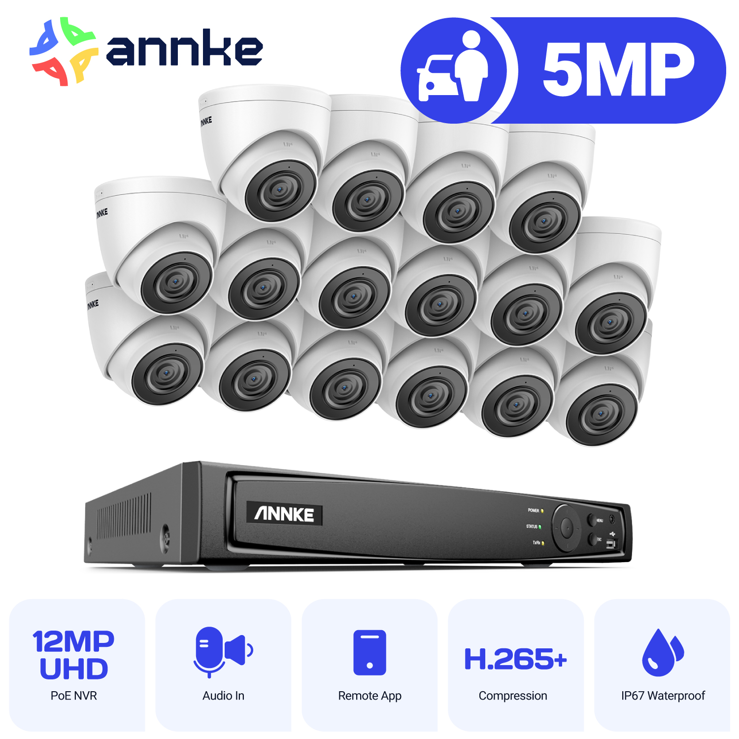 ANNKE 5MP POE Video Surveillan – Home Security Monitoring System Bewertung und Preis