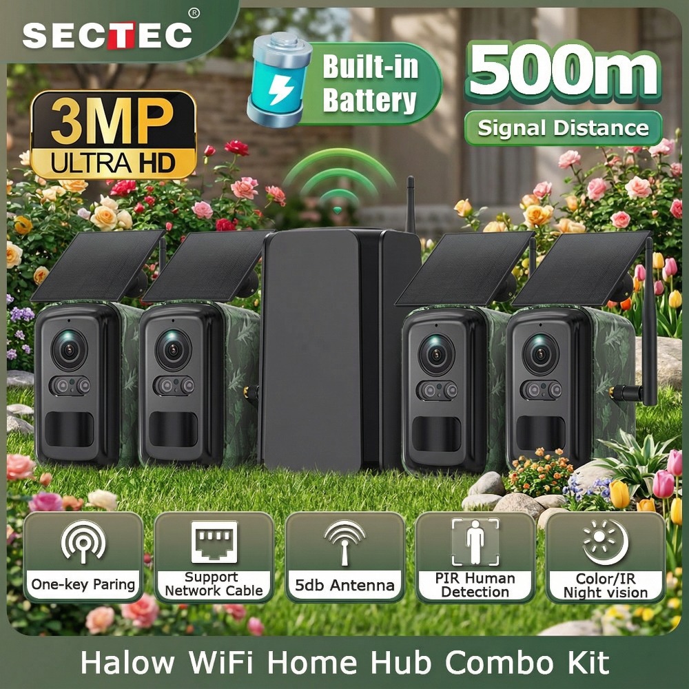 SECTEC HomeBase 4 Camouflage S – Home Security No Monthly Fee Bewertung und Preis